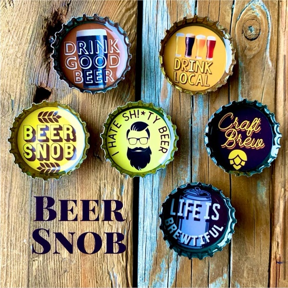 KATE’S Magnets: Beer Snob Bottle Cap Magnets - Picture 3 of 5
